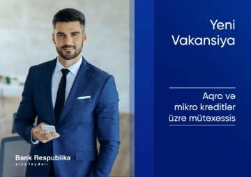 Aqro və mikro kreditlər üzrə mütəxəssis (Gəncə, Goranboy, Göygöl, Samux, Daşkəsən və Gədəbəy)