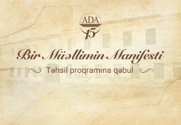 ADA Universiteti “Bir müəllimin manifesti” təhsil proqramına qəbul elan edir