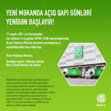 Yeni məkanda açıq qapı günləri yenidən başlayır!
