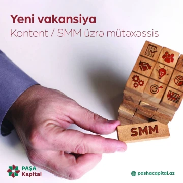 Kontent / SMM üzrə mütəxəssis vəzifəsi üzrə vakansiya