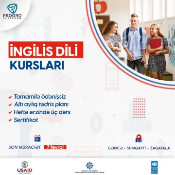 İngilis dilini təkmilləşdirmək istəyən gənclərin nəzərinə!