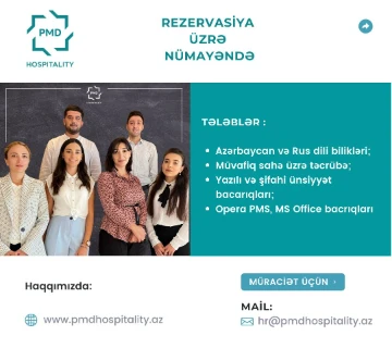 "Rezervasiya üzrə nümayəndə" vakansiyası