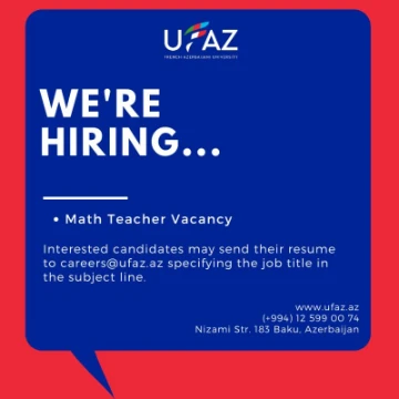 Vacancy for Math Teacher