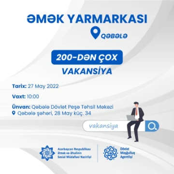 İşsiz və işaxtaran şəxslərin nəzərinə!