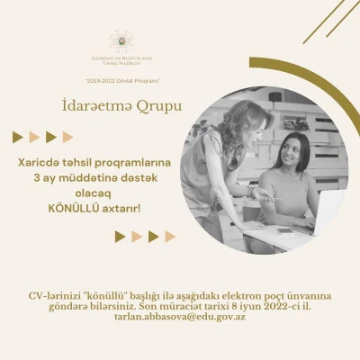 Tələbələr və məzunlar üçün könüllülük elanı