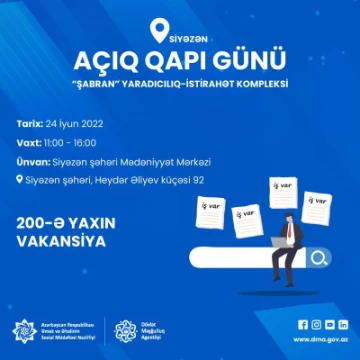 İşsiz və işaxtaran şəxslərin nəzərinə!