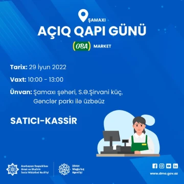 İşsiz və işaxtaran şəxslərin nəzərinə!