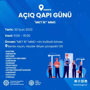 İşsiz və işaxtaran şəxslərin nəzərinə!