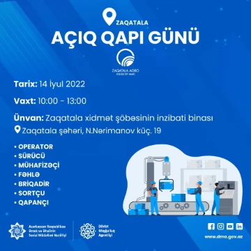 İşsiz və işaxtaran şəxslərin nəzərinə!