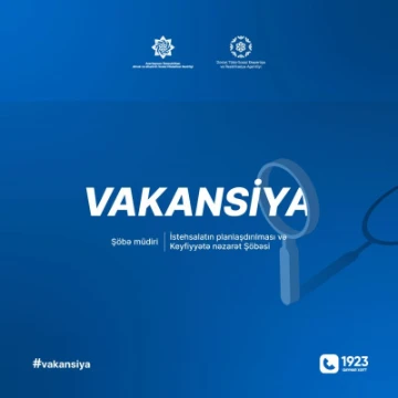 İstehsalatın planlaşdırılması və keyfiyyətə nəzarət şöbəsinin müdiri vakansiyası