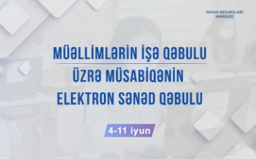 Müəllimlərin işə qəbulu müsabiqəsində iştirak etmək istəyən şəxslərin nəzərinə!