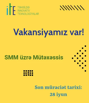 SMM üzrə Mütəxəssisvakansiyası