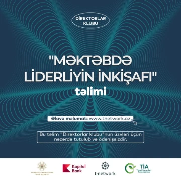 “Məktəbdə liderliyin inkişafı” təlimi davam edir
