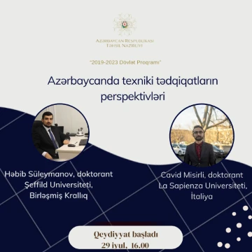 “Azərbaycanda texniki tədqiqatların perspektivləri” mövzusunda vebinar keçiriləcək