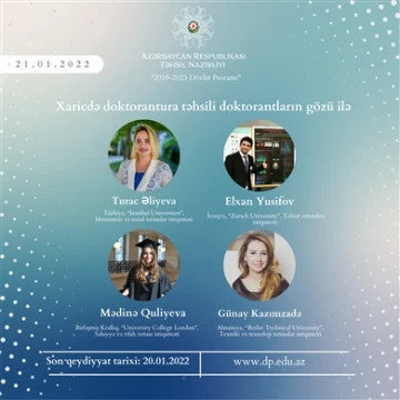 "Xaricdə təhsil doktorantura təhsili doktorantların gözü ilə" adlı məlumat sessiyası