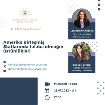 "Amerika Birləşmiş Ştatlarında tələbə olmağın üstünlükləri" adlı vebinar