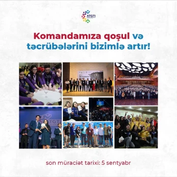 Azərbaycan Tələbə Gənclər Təşkilatları İttifaqında 3 aylıq təcrübə proqramı