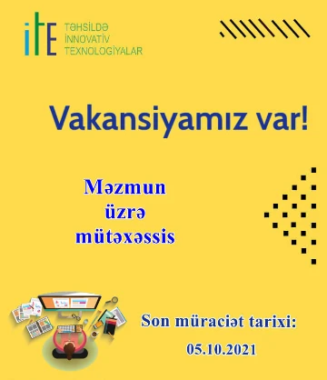 “Məzmun üzrə mütəxəssis ” vakansiyası