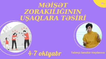 "Məişət zorakılığının uşaqlara təsiri" başlığı altında təlim keçiriləcək