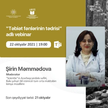 Ümumi təhsil müəssisələrində təbiət fənlərini tədris edən müəllimlər üçün vebinar