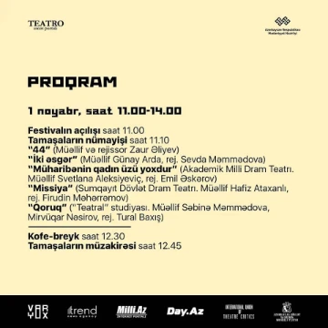 "4.4 Qısa Tamaşalar Festivalı"nda  tamaşaları izləyə biləcəksiniz