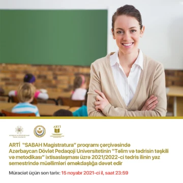 “Təlim və tədrisin təşkili və metodikası” ixtisaslaşması üzrə tədris aparmaq üçün müəllim