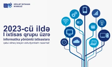 İnformatika yönümlü ixtisaslara qəbul olmaq istəyən abituriyentlərin nəzərinə!