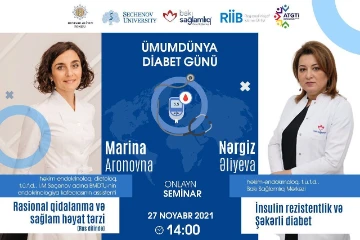 Ümumdünya Diabet Gününə həsr edilmiş onlayn seminar keçiriləcək