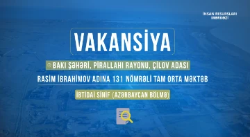 İbtidai sinif müəllimi üzrə vakansiya