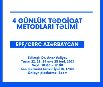 4 GÜNLÜK TƏDQİQAT METODLARI TƏLİMİ