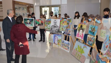 Biləsuvarda rəsm sərgisi və atıcılıq yarışı keçirilib