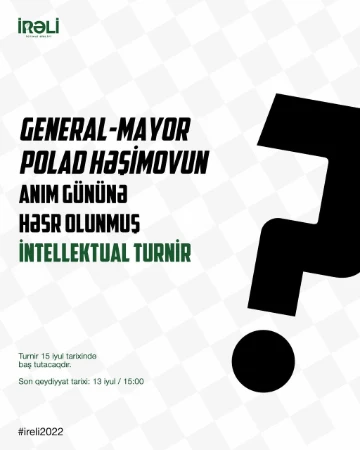 “Nə? Harada? Nə zaman?” intellektual oyunu həyata keçiriləcək
