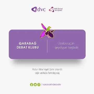 Qarabağ Debat Klubu üzvlük üçün qeydiyyat elan edir