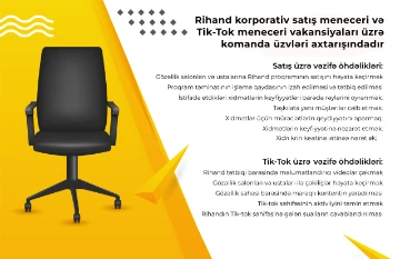 Rihand MMC Satış təmsilçisi vəzifəsinə vakansiya elan edir