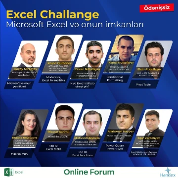 “Excel və onun üstünlükləri” adlı növbəti ödənişsiz online forum keçiriləcək