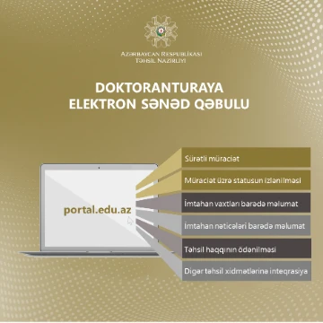 Doktoranturaya elektron sənəd qəbulu davam edir