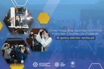 Dövlət Məşğulluq Agentliyi “FotoMən III” layihəsi çərçivəsində 15 gənci avadanlıqlarla təmin edəcək