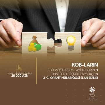 KOB-ların elm və dəstək layihələrinin maliyyələşdirilməsi ilə bağlı müsabiqə elan edilir