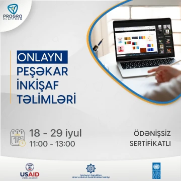 “Peşəkar İnkişaf Təlimləri” adlı onlayn təlimlər keçiriləcək