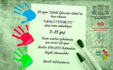 Müdafiə Nazirliyi təşkilatçılığı ilə keçirilən “RƏNGLİ PERİMETR” uşaq rəsm müsabiqəsi davam edir