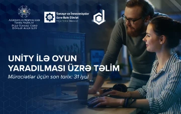 “Unity ilə Oyun Yaradılması” (Game Development with Unity) üzrə qısamüddətli təlim