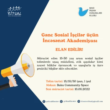 “Gənc Sosial İşçilər üçün İncəsənət Akademiyası” layihəsi