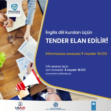 BMT İnkişaf proqramı “İngilis dili kursları”nın təşkili üçün tender elan edir!