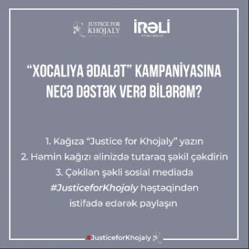 “İrəli” İctimai Birliyi gəncləri Xocalı soyqırımı ilə əlaqədar aksiyada fəal iştiraka səsləyir