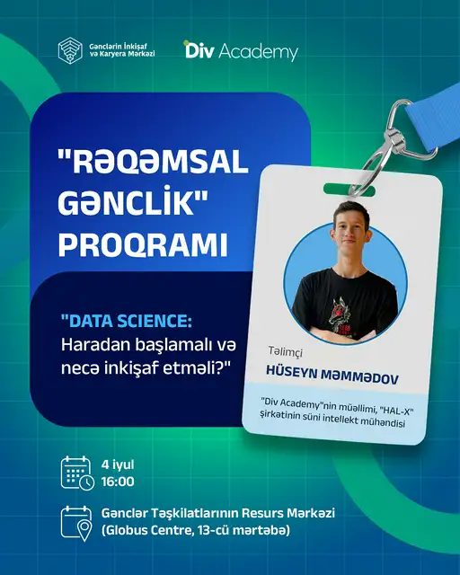 Data elminə marağı olan gənclərin nəzərinə! 