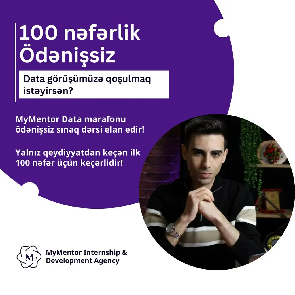 Data sahəsinə marağı olanlar və bu sahədə karyera qurmaq istəyənlər üçün əla fürsət!