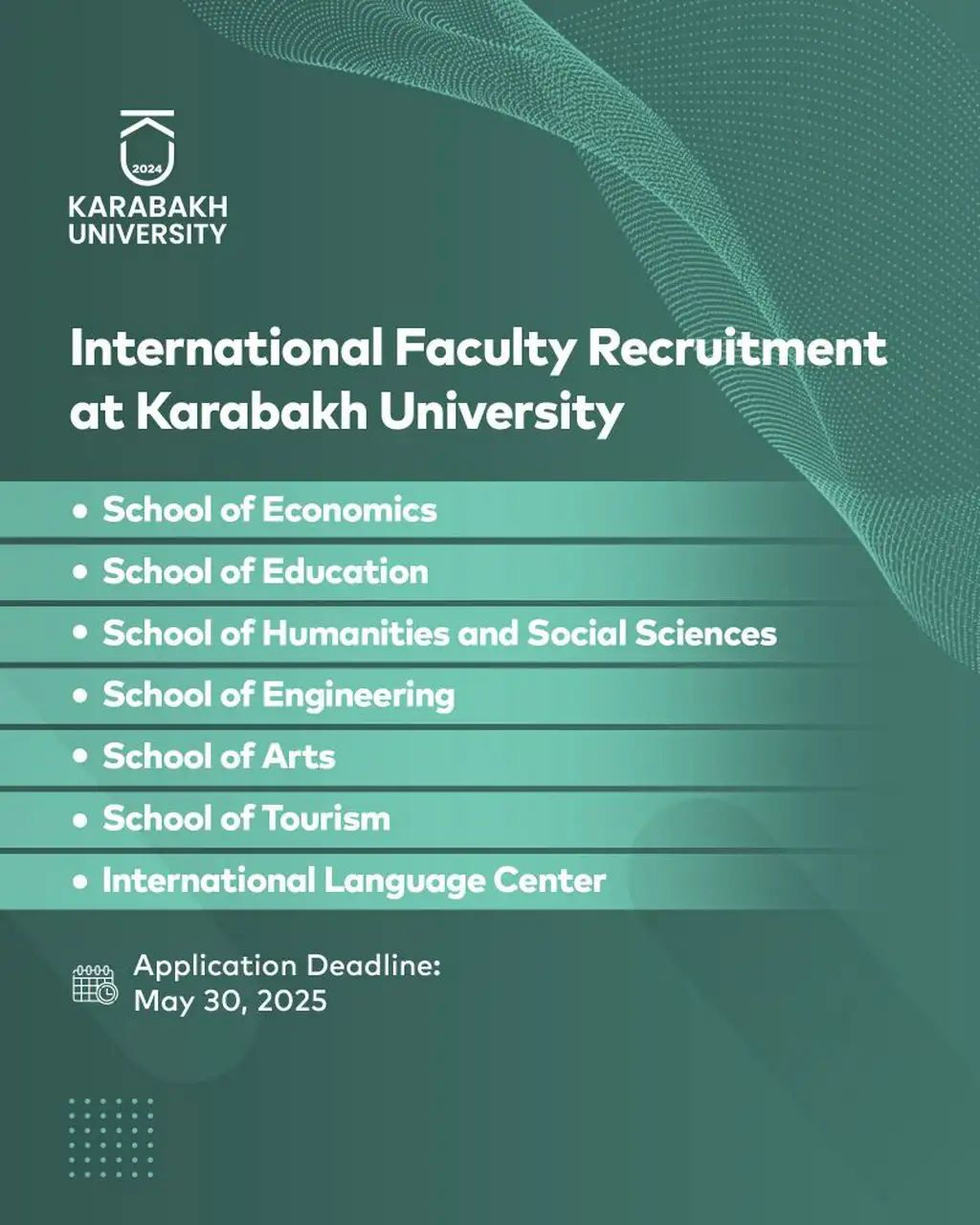 International Faculty Recruitment at Karabakh University!