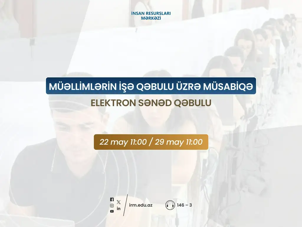 Müəllimlərin işə qəbulu üzrə müsabiqədə iştirak etmək istəyən şəxslərin nəzərinə 