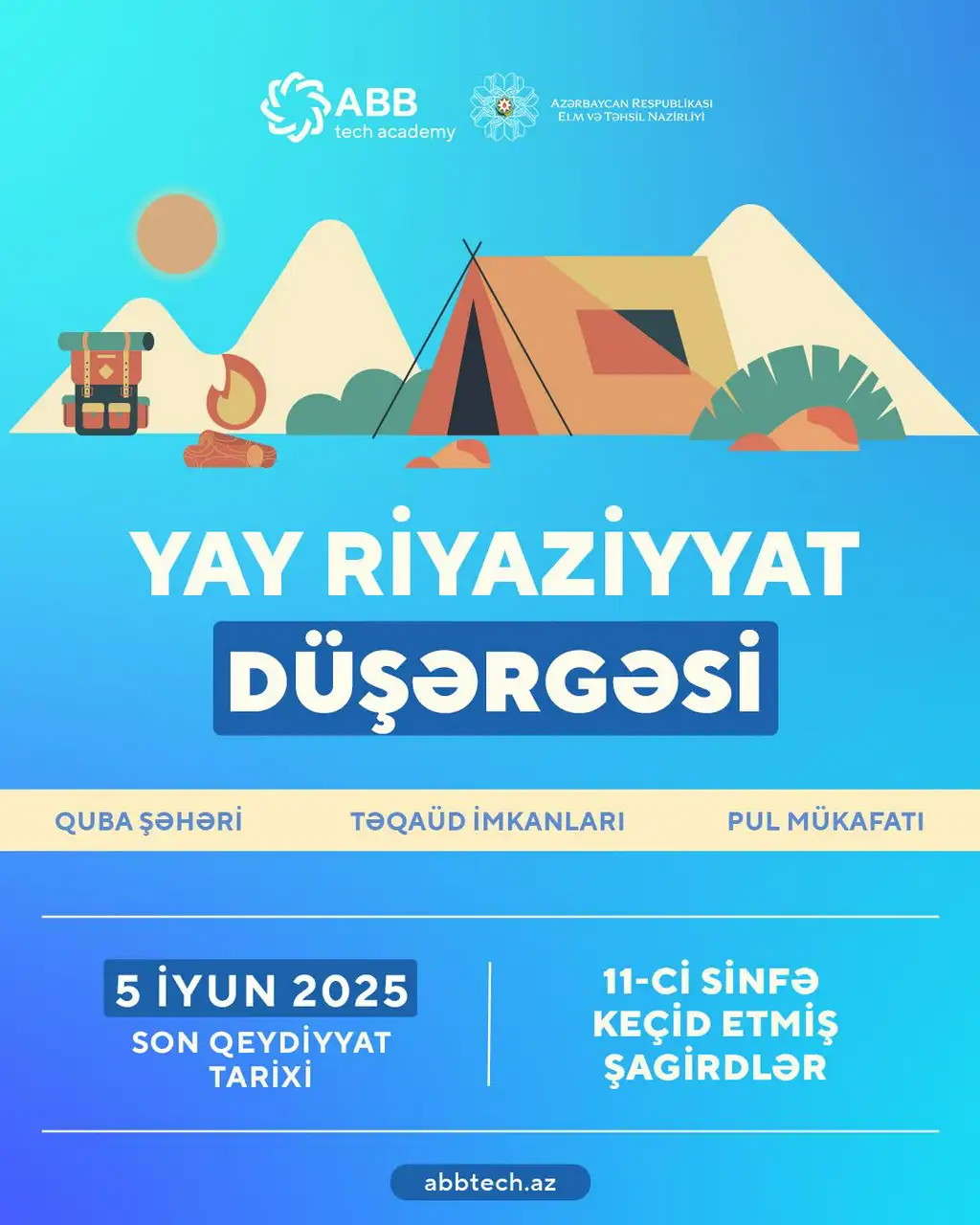 Yay Riyaziyyat Düşərgəsinə qeydiyyat davam edir! 