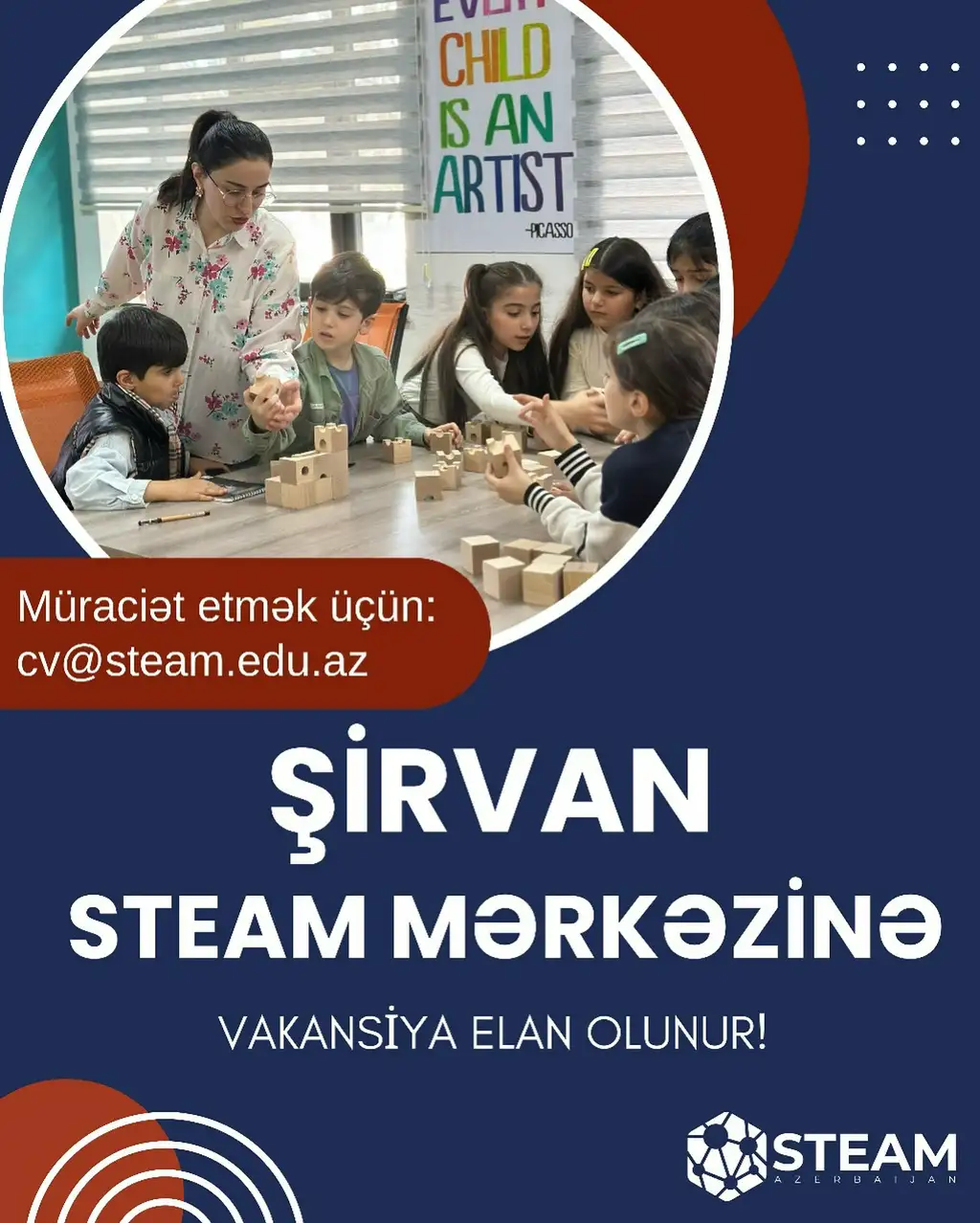 Şirvan STEAM Mərkəzinə vakansiya elan olunur